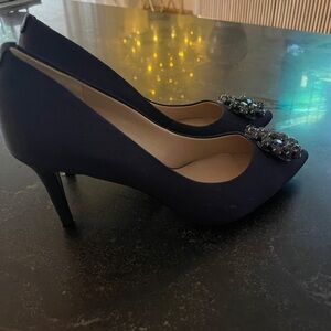 Karl Lagerfeld Midnight Blue Embellished Heels